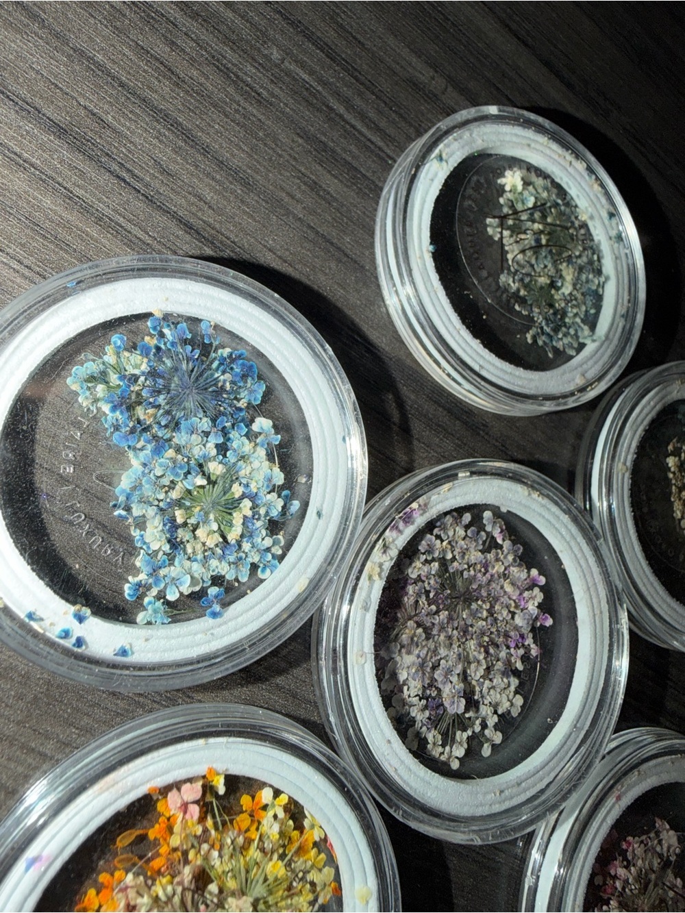 REAL Floral Pressed nail decorations for acrylic/ gel nails designs art x6 lot